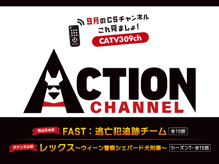 今月のCSこれ見ましょ！アクションチャンネル